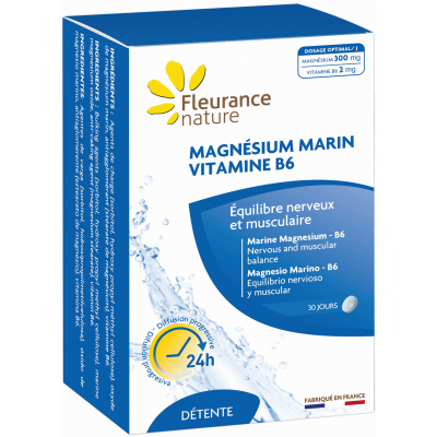 Fleurance nature Magnésium marin B6 60 comprimés oxyde de magnésium antistress Les copines bio