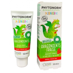 Phytonorm Dentifrice Dragondents fraise sans fluor 50 ml fraise naturel dents de lait les copines bio