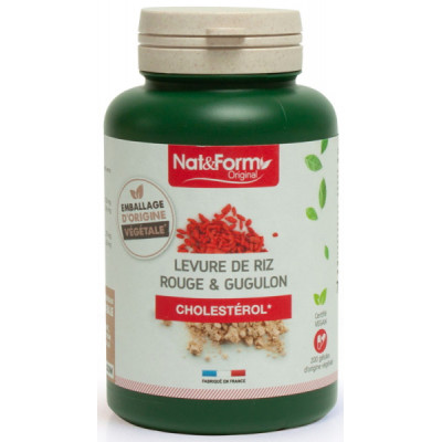 Nat et Form Levure de riz rouge et Gugulon 200 gélules cholesterol control Les copines bio
