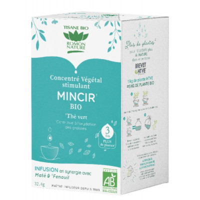 Romon Nature Tisane concentré végétal stimulant Mieux mincir 18 sachets minceur maté thé vert les copines bio