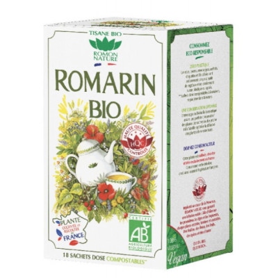 Romon Nature Tisane Romarin bio 18 Sachets infusion romarin foie digestion les copines bio