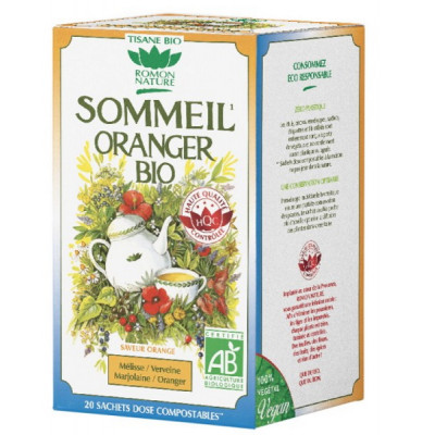 Romon Nature Tisane sommeil Oranger Bio 20 sachets marjolaine mélisse endormissement les copines bio