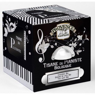 Provence d'Antan Tisane du Pianiste biologique 24 sachets boite métal infusion tonique et harmonieuse les copines bio