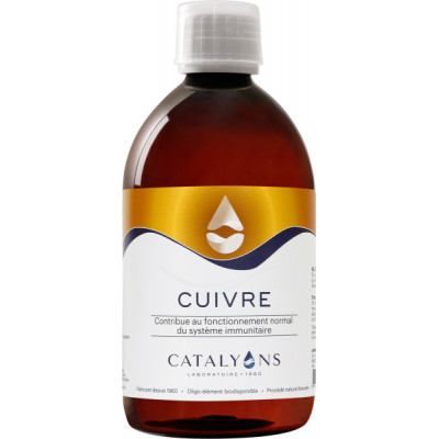 Catalyons Cuivre Oligo élément 500 ml articulations tissu conjonctif immunité Les copines bio