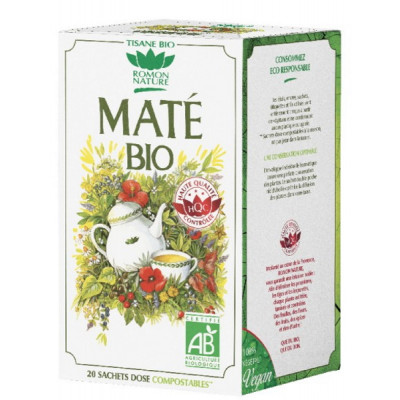 Romon Nature Tisane Maté bio 20 sachets maté vert yerba maté Les copines bio