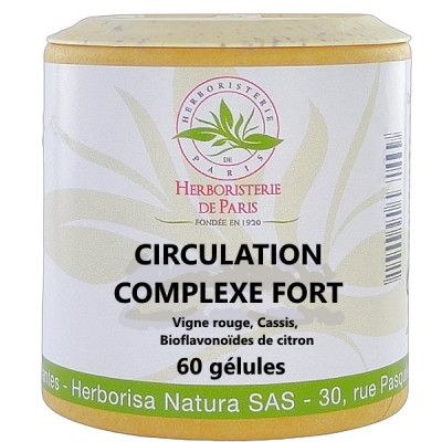 Herboristerie de Paris Circulation complexe fort 60 gélules vigne rouge bioflavonoides de citron les copines bio