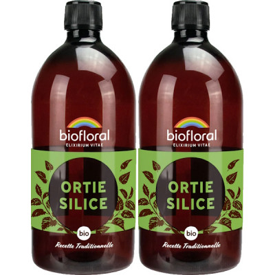 Biofloral Duopack Ortie Silice en solution buvable 2x1L silicium oligo-élément Les copines bio