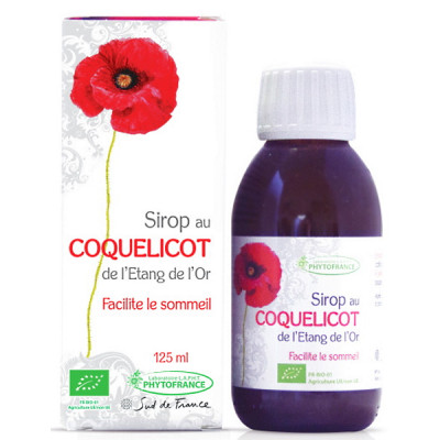 Phytofrance Sirop de Coquelicot bio flacon de 125ml relaxation sommeil anti stress Les copines bio