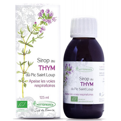 Sirop de Thym Bio 125 ml Phytofrance thym romarin plantain propolis Les copines bio