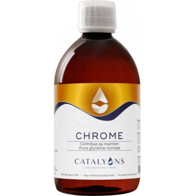 Catalyons Chrome 500 ml glycémie normale oligo-élément chrome les copines bio