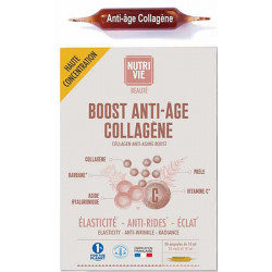 Nutrivie Boost Anti âge collagène 20 ampoules collagène marin acide hyaluronique anti rides les copines bio