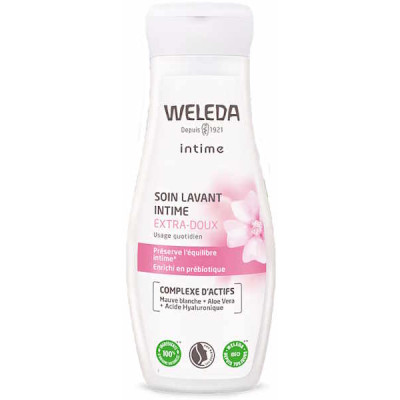 Weleda Soin lavant intime extra doux 200ml gel d'hygiène intime ph acide physiologique Les copines bio