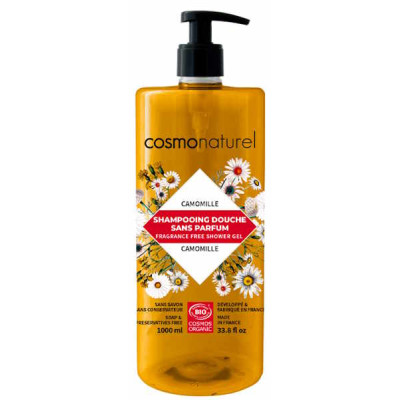 Cosmo naturel Shampooing Douche camomille sans parfum 1000ml les copines bio