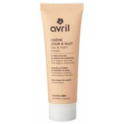 Avril Crème Jour et Nuit certifiée Bio 50 ml crème 2 en 1 aloe vera karité vitamine E Les copines bio