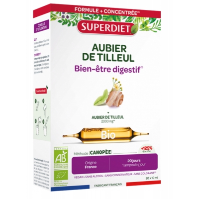 Super Diet Aubier de Tilleul Bio 20 Ampoules les copines bio dépuratif