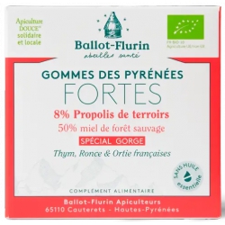Ballot Flurin Gommes fortes des Pyrénées boite métal 30g gommes propolis bio Les copines bio