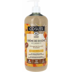 Coslys Crème de douche relaxante châtaigne caramel 1 Litre gel douche gourmand Les copines bio