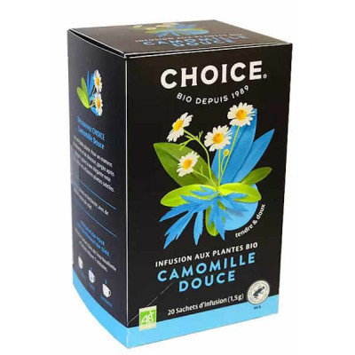 Choice Infusion camomille douce 17 sachets tisane de camomille matricaire les copines bio