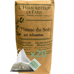 Herboristerie de Paris Tisane du Soir 20 infusettes concentrées de 2gr tisane sommeil les copines bio