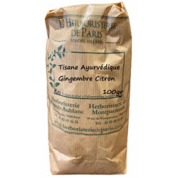 Herboristerie de Paris Tisane Ayurvédique Gingembre Citron 100 gr énergie tonus fonction mentale Les copines bio