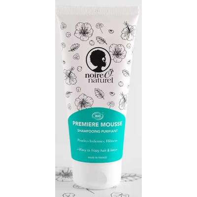 Noire O Naturel Shampooing première mousse purifiant 200ml shampoing bio cheveux crépus Les copines bio