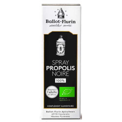 Ballot Flurin Spray Propolis noire française 15 ml Spray Propolis Gorge complément alimentaire les copines bio