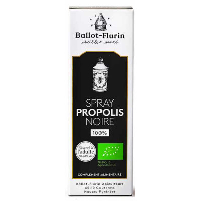 Ballot Flurin Spray Propolis noire française 15 ml Spray Propolis Gorge complément alimentaire les copines bio