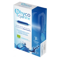 Flamant Vert Phycocyanine 20 ampoules buvables de 10 ml extrait de spiruline française bio Les copines bio