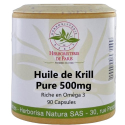 Herboristerie de Paris Huile de Krill 500mg 90 capsules oméga 3 phospholipides Les copines bio