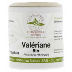 Herboristerie de Paris Valériane racine extrait bio 250mg 60 Gélules stress nervosité insomnie Les copines bio