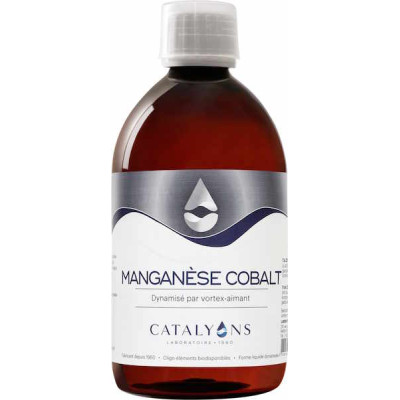 Catalyons Manganèse Cobalt oligoéléments 500 ml diathèse 3 voie externe oligoéléments ionisés Les copines bio