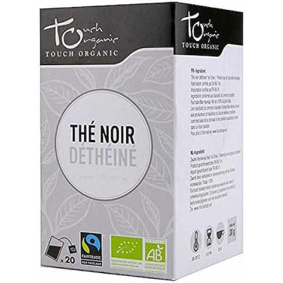 Touch Organic Thé noir déthéiné bio 20 sachets thé déthéiné naturellement les copines bio