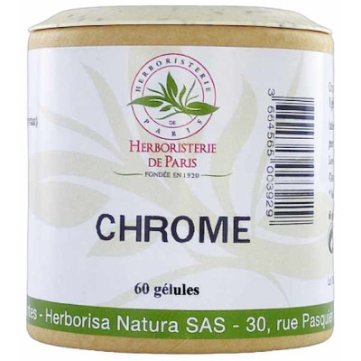 Herboristerie de Paris Chrome oligo-élément 60 gélules maintien du taux de sucres Les copines bio