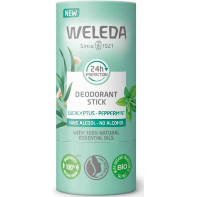 Weleda Déodorant solide 24H Eucalyptus Menthe poivrée 50g deodorant stick bio les copines bio
