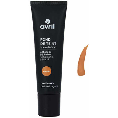 Avril Cosmétique Fond de teint Noisette certifié Bio 30ml teinte medium foncée peau mate et foncé Les copines bio