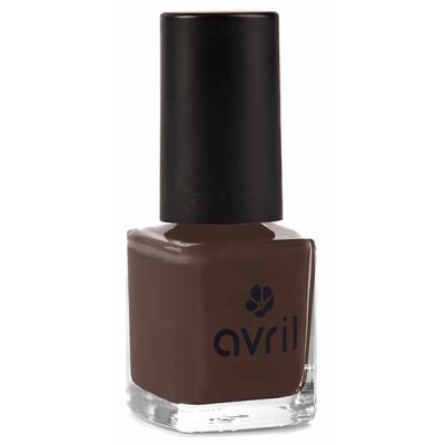 Avril cosmétique Vernis à ongles Ebène 7ml teinte marron foncé peau foncée Les copines bio