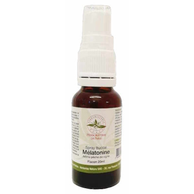 Herboristerie de Paris Spray Buccal Mélatonine arôme Pêche de Vigne 20ml endormissement sommeil Les copines bio
