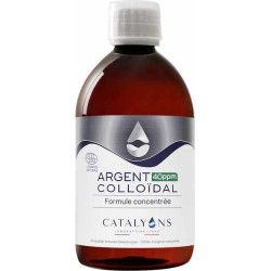 Catalyons Argent colloïdal 40 PPM 500ml oligo élément argent cosmétique les copines bio