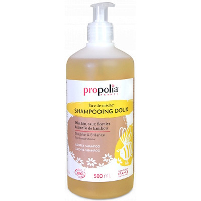 Propolia Shampoing Doux Certifié Bio Miel et Bambou 500ml shampooing douceur pour toute la famille Les copines bio