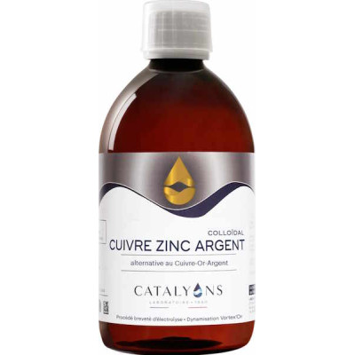 Catalyons Oligo éléments CUIVRE ZINC ARGENT Catalyons  500ml Produit de soin à base d'oligo-éléments