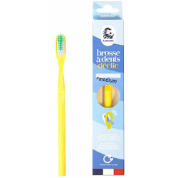 Lamazuna Brosse à dents écologique rechargeable Jaune Medium Les copines bio