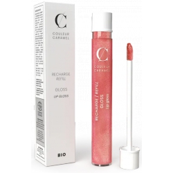 Couleur Caramel Recharge Gloss n°808 Corail nacré 6ml produit de maquillage minéral Les Copines Bio