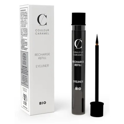 Couleur Caramel Recharge Eye Liner n°07 noir pinceau 5ml produit de maquillage pour les yeux Les Copines Bio