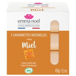 Emma Noël Pack 3 Savonnettes Miel 3X150 gr les copines bio