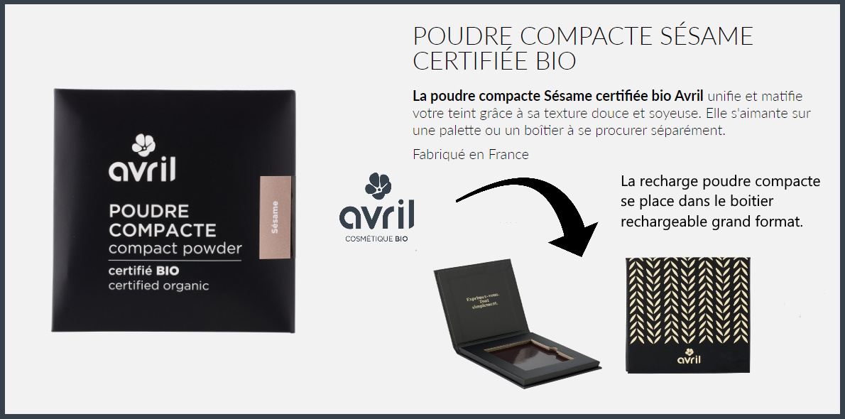 la nouvelle gamme écologique poudre compacte sésame avril