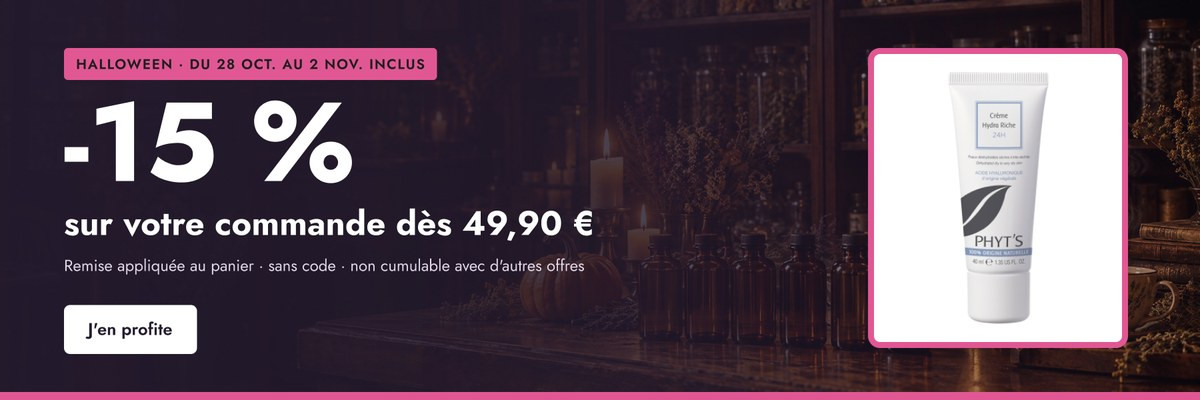 Halloween : -15 % sur votre commande d&egrave;s 49,90 &euro;, du 28 octobre au 2 novembre
